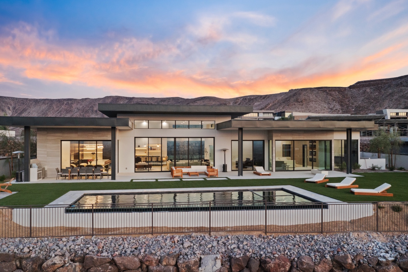 Luxury property at twilight